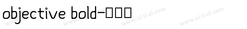 objective bold字体转换